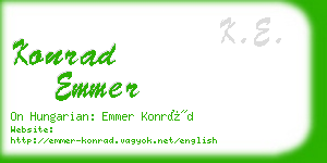 konrad emmer business card